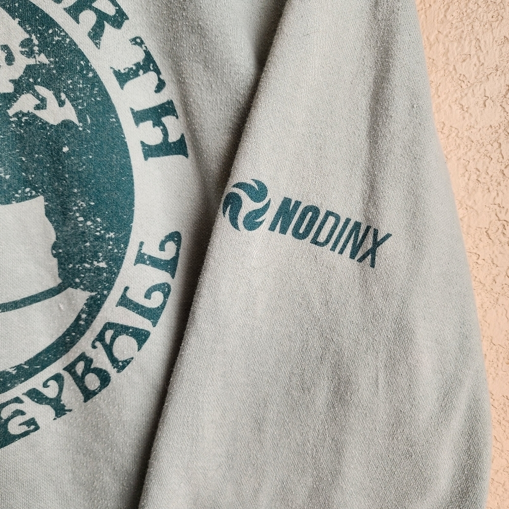 No Dinx Womens Mint Green Hooded Volleyball Sweatshirt Size L - Picture 4 of 13